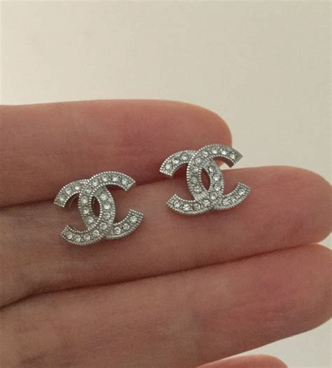 simple chanel earrings|authentic Chanel stud earrings.